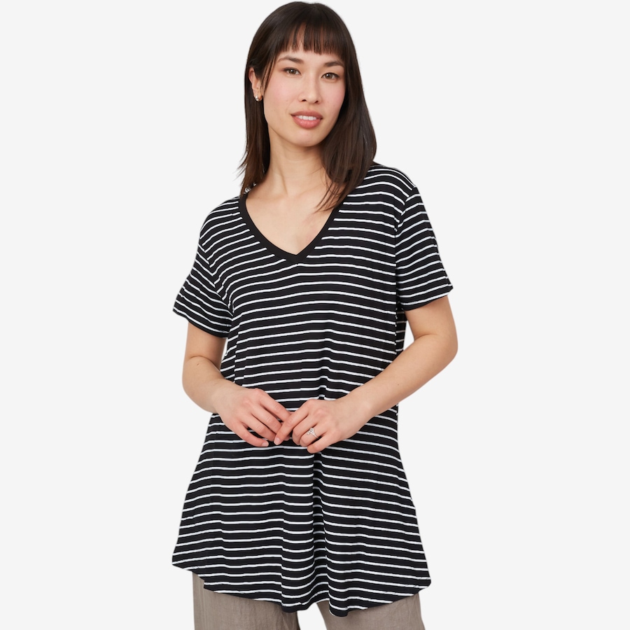 Image 227518_BLK.jpg, Product 227-518 / Price $24.88, Orange Fashion Village Bamboo V-Neck T-Shirt from Orange Fashion Village on TSC.ca's Fashion department