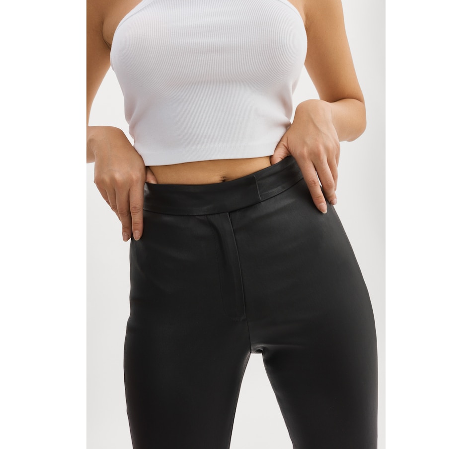 Clothing & Shoes - Bottoms - Leggings - LAMARQUE Dawn Leather Long Inseam  Leggings With Side Slit - Online Shopping for Canadians