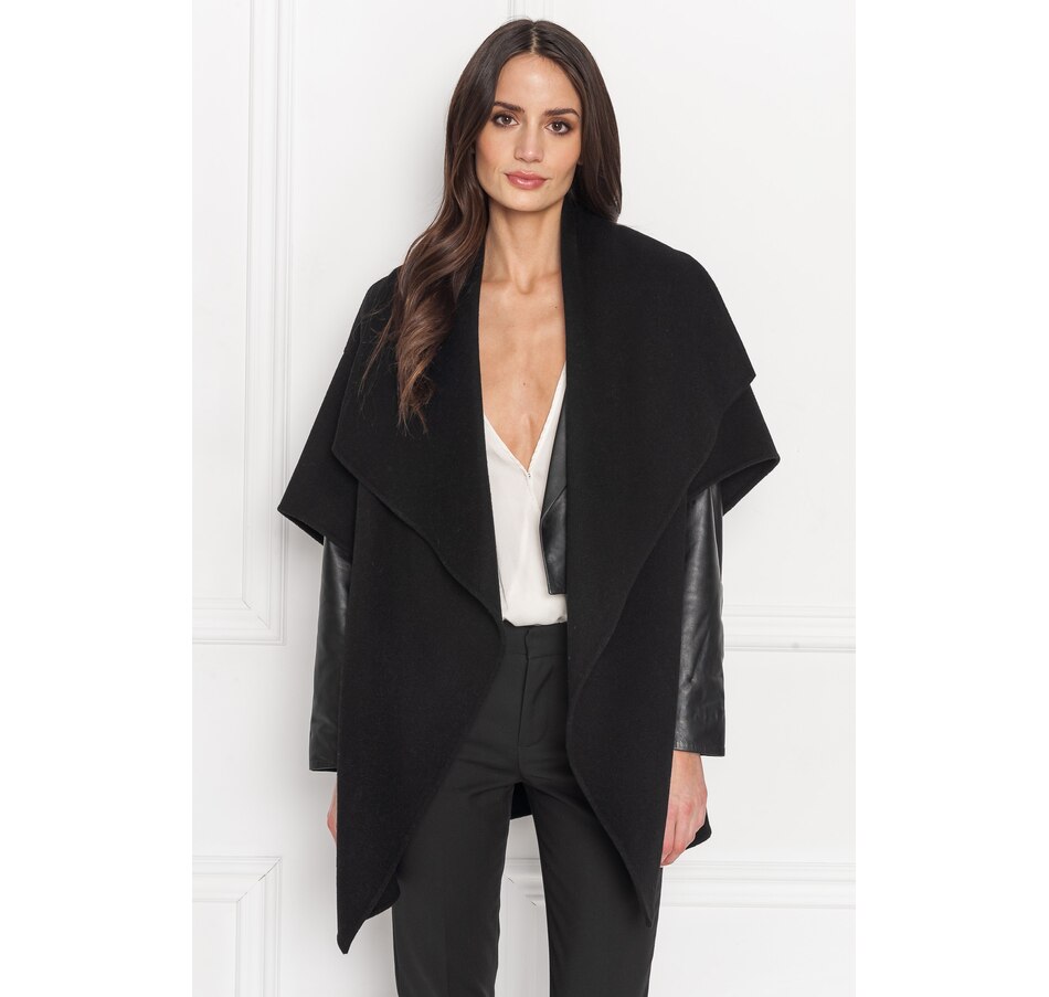Image 227545_BLK.jpg, Product 227-545 / Price $339.88, LAMARQUE Penelope Wool Cascade Drape Oversized Coat from LAMARQUE  on TSC.ca's Clothing & Shoes department