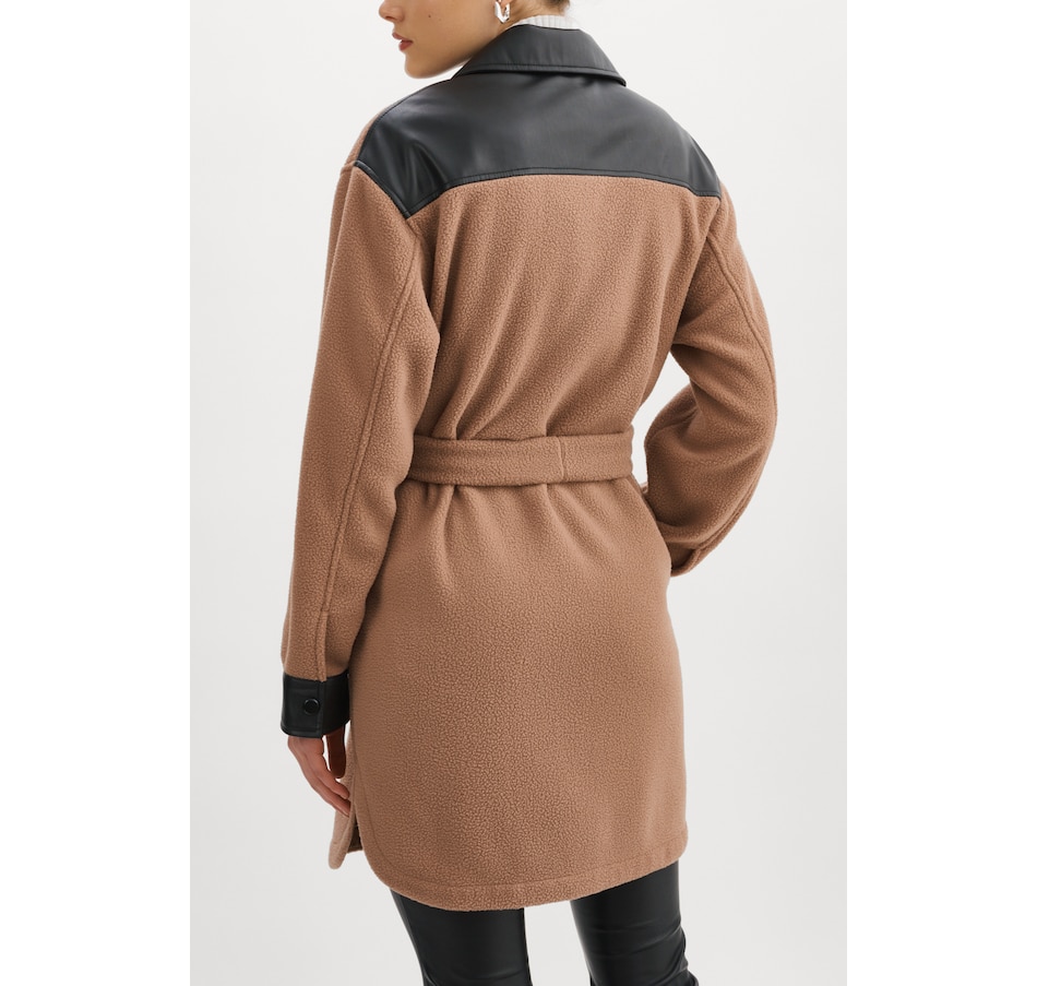 Image 227549_ALTMORE2.jpg, Product 227-549 / Price $79.33, LAMARQUE Polar Fleece With Faux Leather Zozia Trim Long Shirt Dress With Long Sleeves from LAMARQUE on TSC.ca's Fashion department