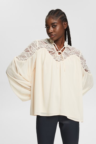 Esprit Oversized Lace Insert Blouse - TSC.ca