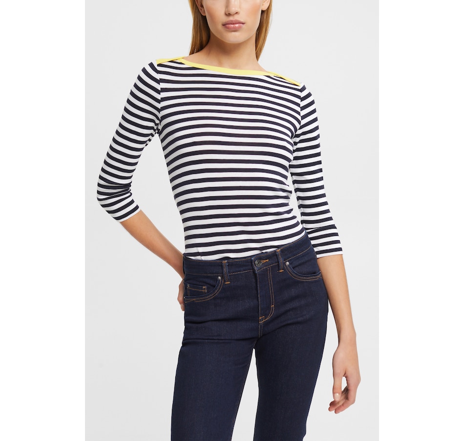 Clothing & Shoes - Tops - T-Shirts & Tops - Esprit 3/4 Sleeve Boatneck ...