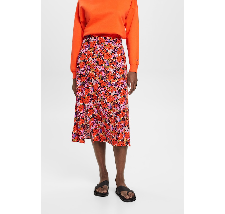 Clothing & Shoes - Bottoms - Skirts - Esprit Flower Print Midi Skirt ...