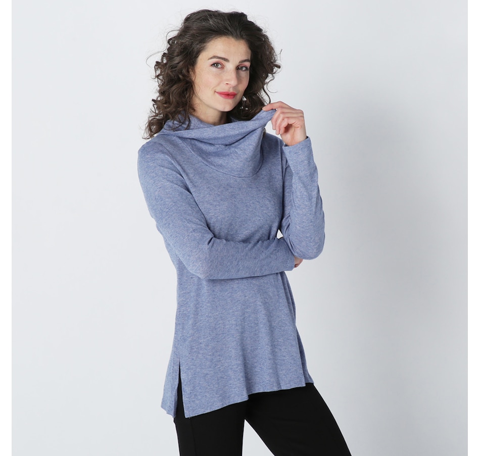 Image 227692_BLU.jpg, Product 227-692 / Price $24.33, Bellina Cashmere Knit Cowl Neck Top from Bellina on TSC.ca's Fashion department