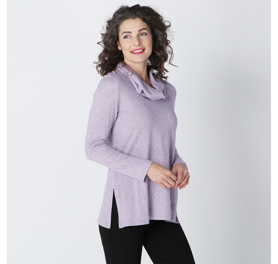 Image 227692_VIO.jpg, Product 227-692 / Price $24.33, Bellina Cashmere Knit Cowl Neck Top from Bellina on TSC.ca's Fashion department