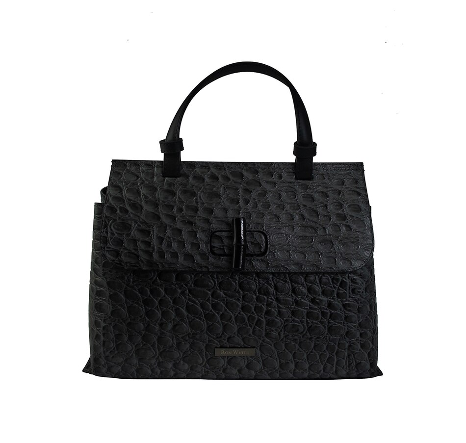 Image 227775_ONX.jpg, Product 227-775 / Price $379.99, Ron White Plumadore Gator Handbag from Ron White on TSC.ca's Clothing & Shoes department