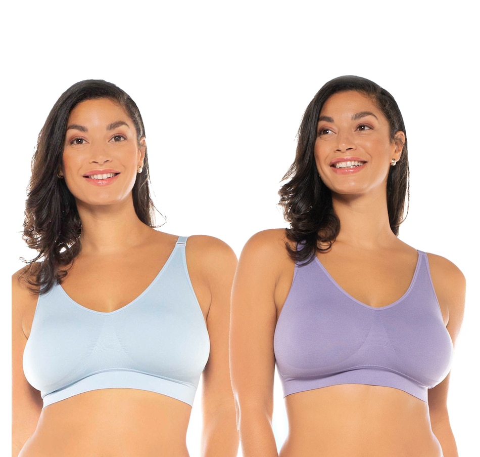 Clothing & Shoes - Socks & Underwear - Bras - Rhonda Shear 2-Pack Seamless  Comfort Bra With Lace Back Detail - Online Shopping for Canadians