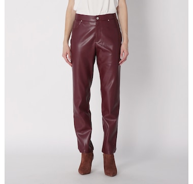 Clothing & Shoes - Bottoms - Pants - Badgley Mischka 4-Way Stretch Faux Leather  Trouser - Online Shopping for Canadians