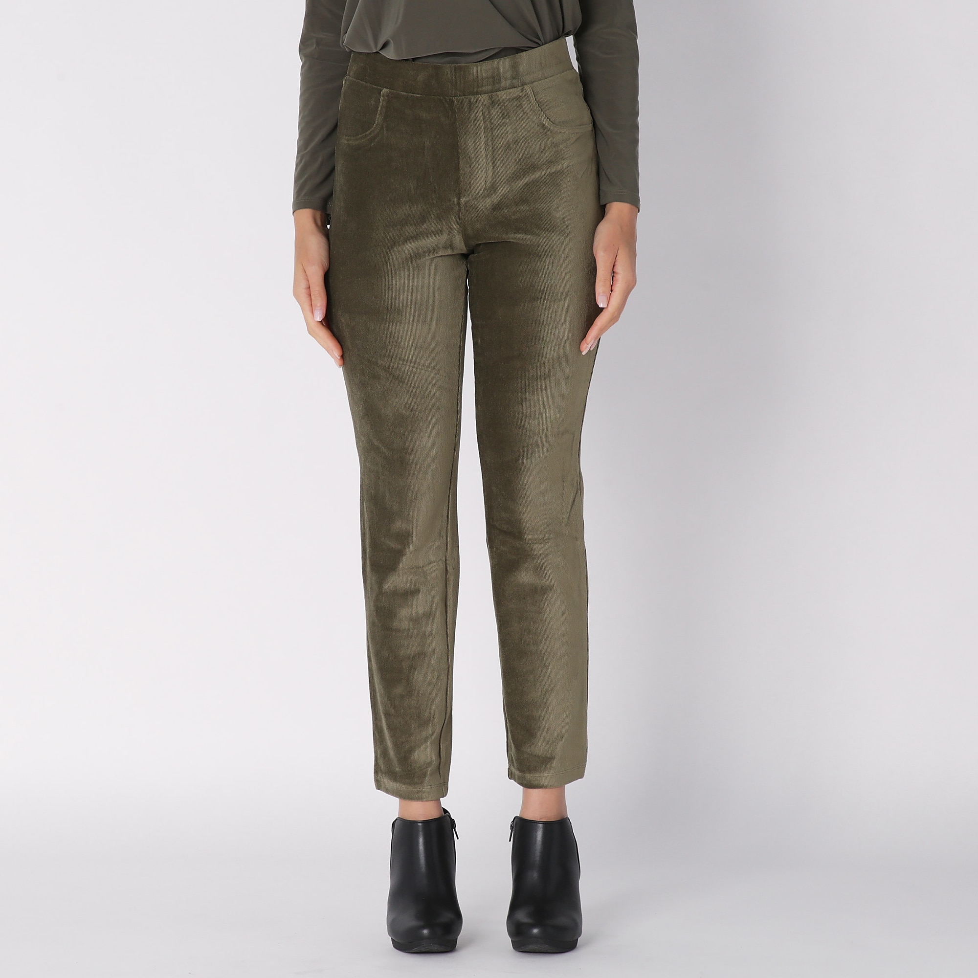 Clothing & Shoes - Bottoms - Pants - Nina Leonard Stretch Corduroy Pant -  Online Shopping for Canadians