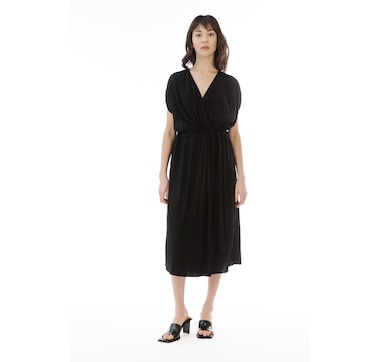 Paper Label Mimi Pleated Wrap Dress