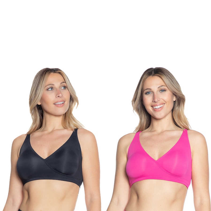 Image 228636_BKBE.jpg, Product 228-636 / Price $24.33, Rhonda Shear 2-Pack Butterknit Bra With Adjustable Straps And Removable Pads from Rhonda Shear Shapewear on TSC.ca's Fashion department