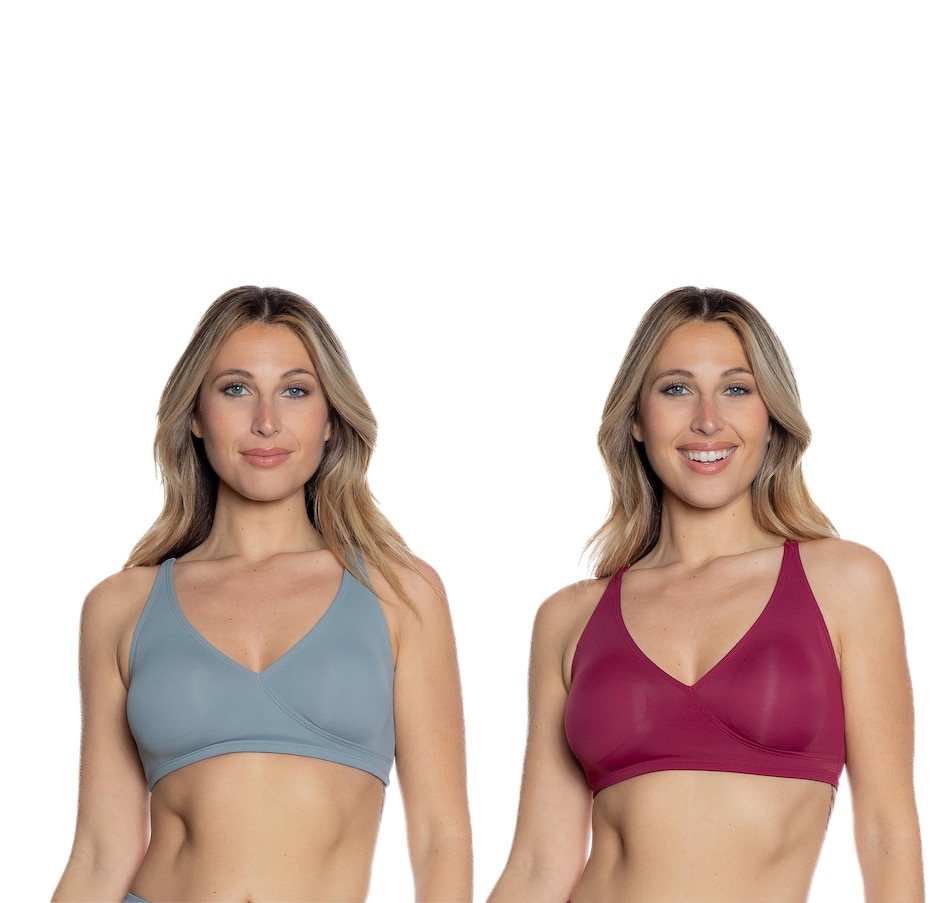 Rhonda Shear 2-pack Butterknit Wrap Bra with Removable Pads - 20044659