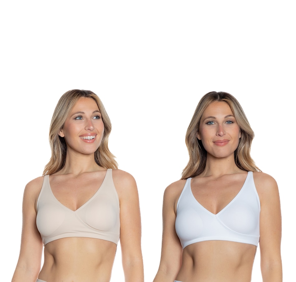 Rhonda Shear 2-Pack Butterknit Bra With Adjustable Straps And Removable Pads