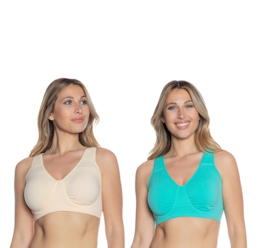 Clothing & Shoes - Socks & Underwear - Bras - Rhonda Shear 3-Pack Seamless  Ahh Bra With Adjustable Straps And Removable Pads - Online Shopping for  Canadians