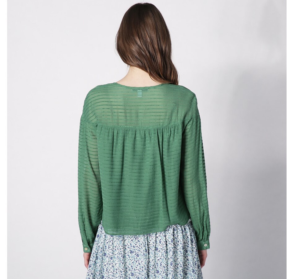 Image 228664_ALTMORE2.jpg, Product 228-664 / Price $29.33, Crystal Kobe Sheer Woven Stripe Top from Crystal Kobe on TSC.ca's Fashion department