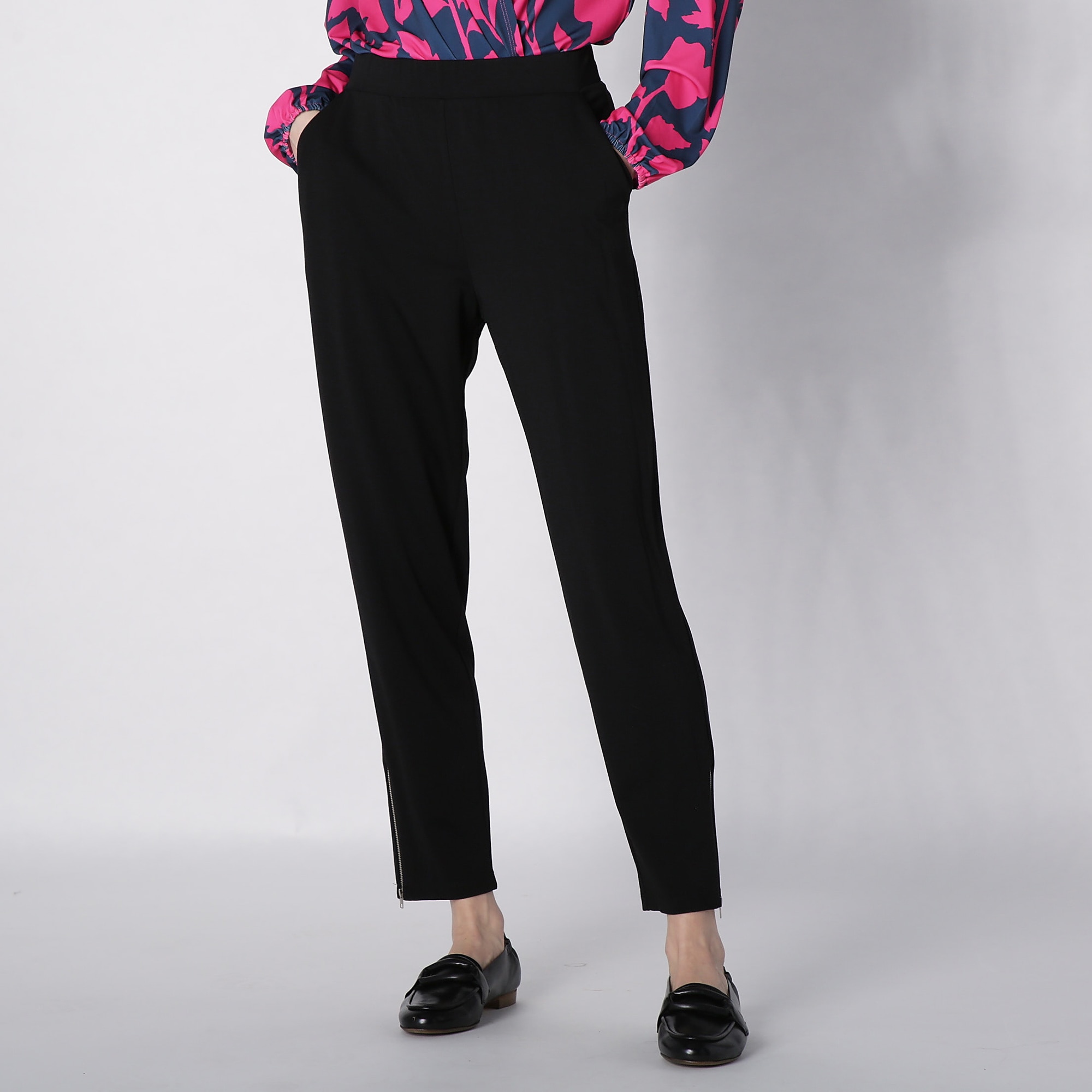 Everyday Jones Double Knit Soft Suiting Trousers With Zipper
