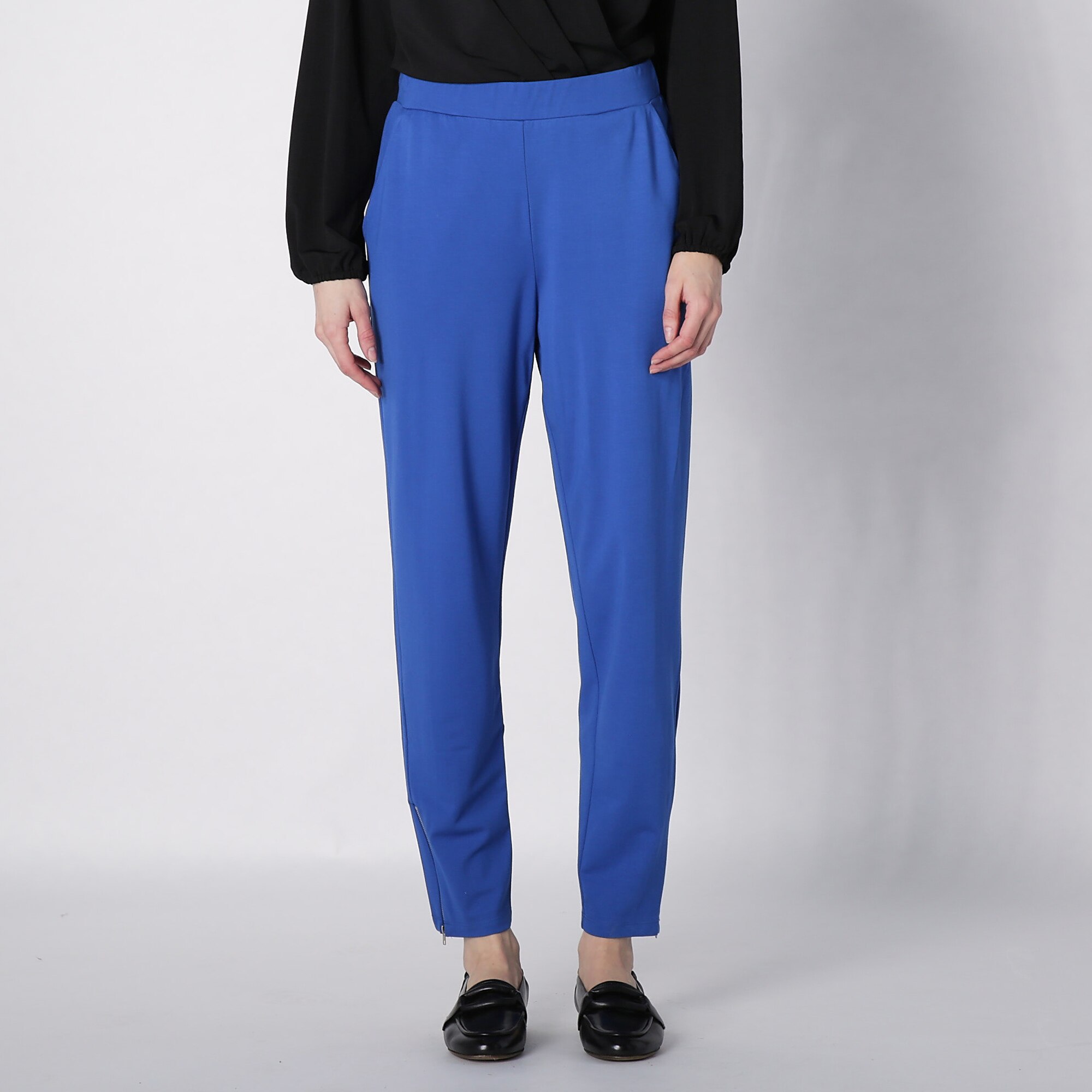 Everyday Jones Double Knit Soft Suiting Trousers With Zipper