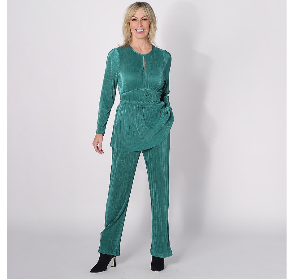 Image 228745_GRN.jpg, Product 228-745 / Price $49.33, Brian Bailey Pleated Top And Trouser Set from Brian Bailey on TSC.ca's Fashion department