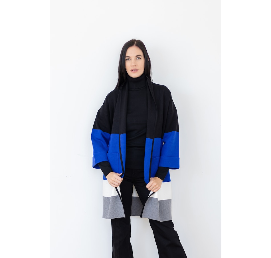 Image 228877_BRBU.jpg, Product 228-877 / Price $54.33, Nado Open Front Multi-Colour Striped Cardigan from Nado on TSC.ca's Fashion department