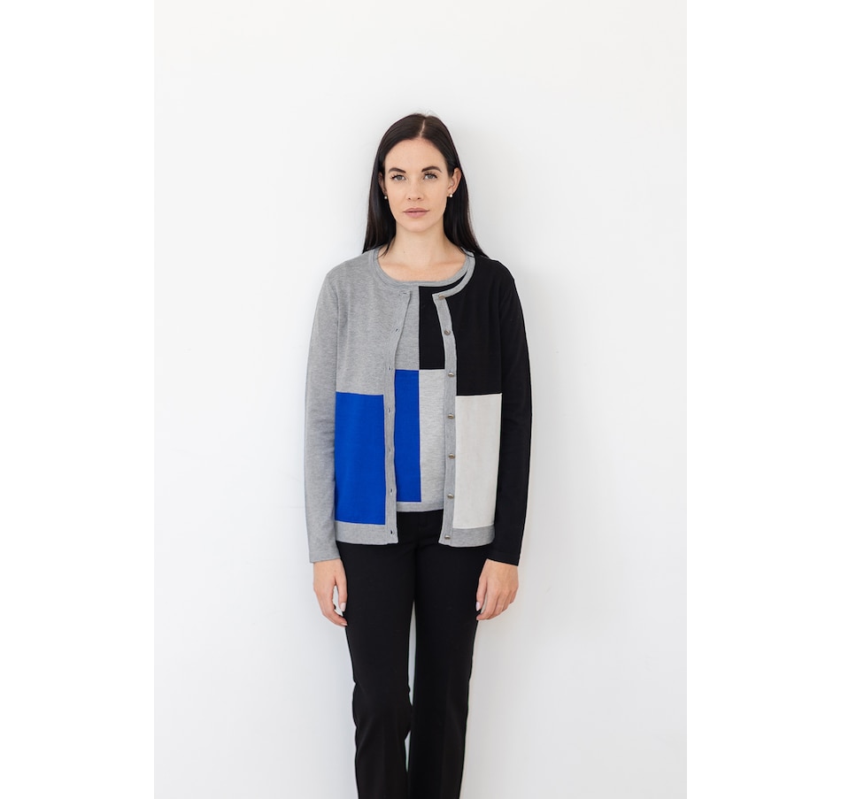 Image 228880_GYNRB.jpg, Product 228-880 / Price $44.33, Nado Multi Colour Blocked Cardigan from Nado on TSC.ca's Fashion department
