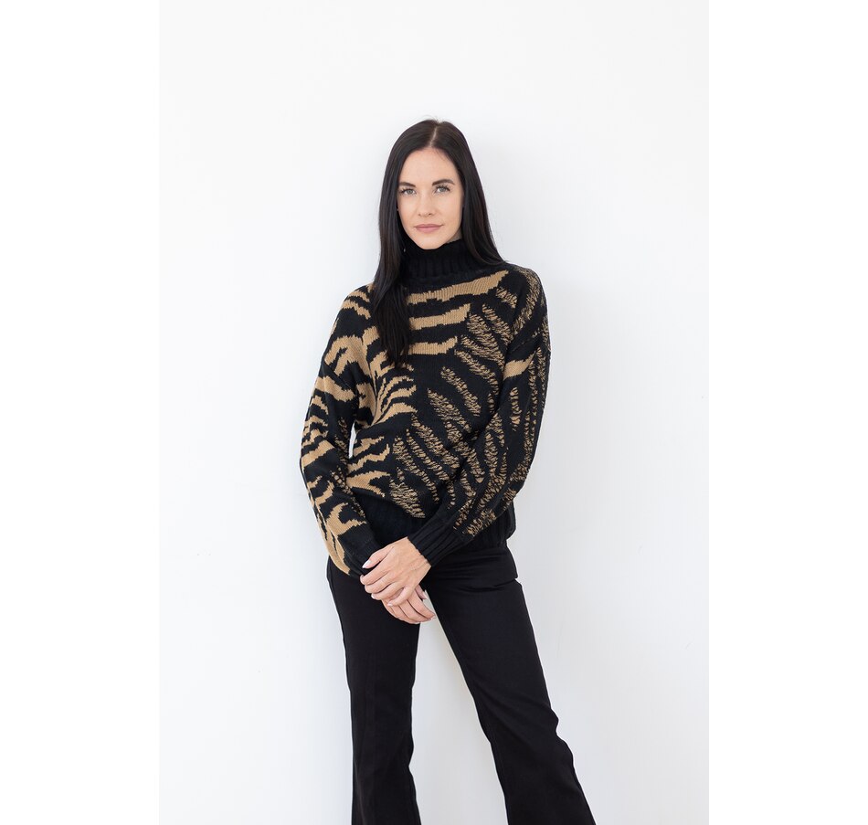 Image 228882_BLK.jpg, Product 228-882 / Price $44.33, Nado Turtleneck Abstract Print Pullover from Nado on TSC.ca's Fashion department