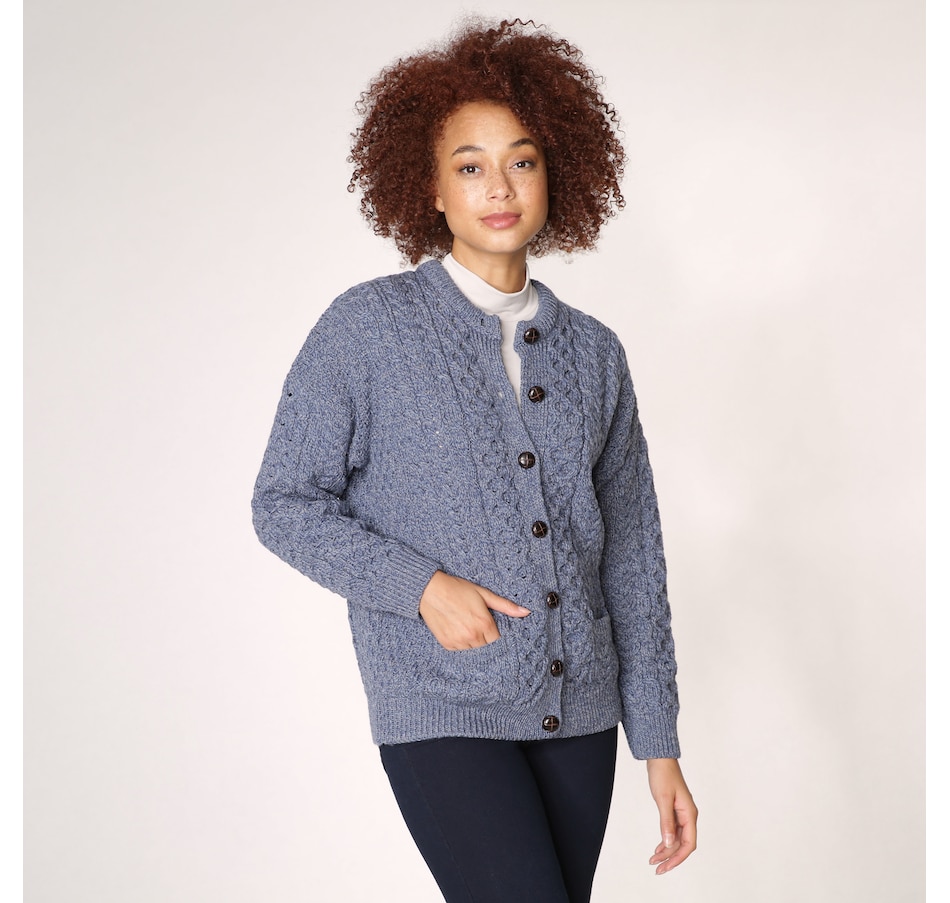 Clothing & Shoes - Tops - Sweaters & Cardigans - Cardigans - Aran ...