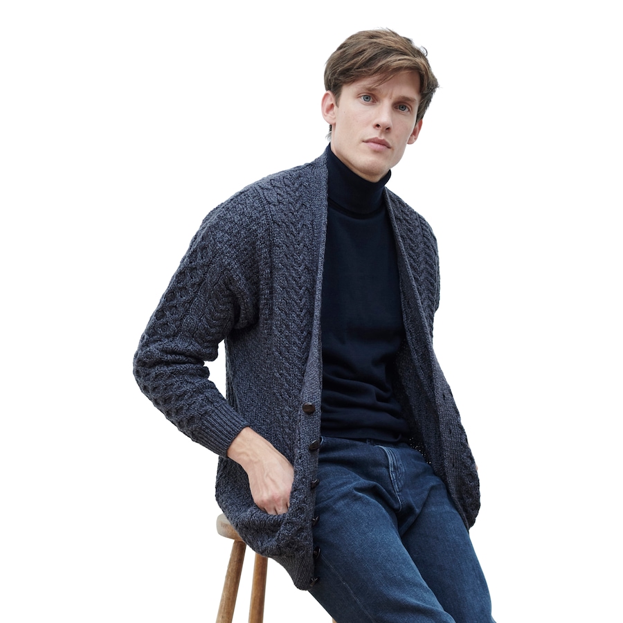 Image 228976_ALTMORE1.jpg, Product 228-976 / Price $79.33, Aran Woollen Mills Men's Merino Cardigan from Aran Woollen Mills on TSC.ca's Fashion department