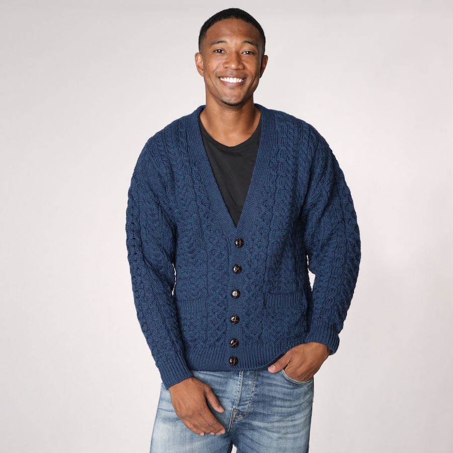 Image 228976_ATLC.jpg, Product 228-976 / Price $79.33, Aran Woollen Mills Men's Merino Cardigan from Aran Woollen Mills on TSC.ca's Fashion department