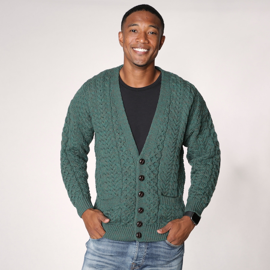 Image 228976_CONGN.jpg, Product 228-976 / Price $79.33, Aran Woollen Mills Men's Merino Cardigan from Aran Woollen Mills on TSC.ca's Fashion department