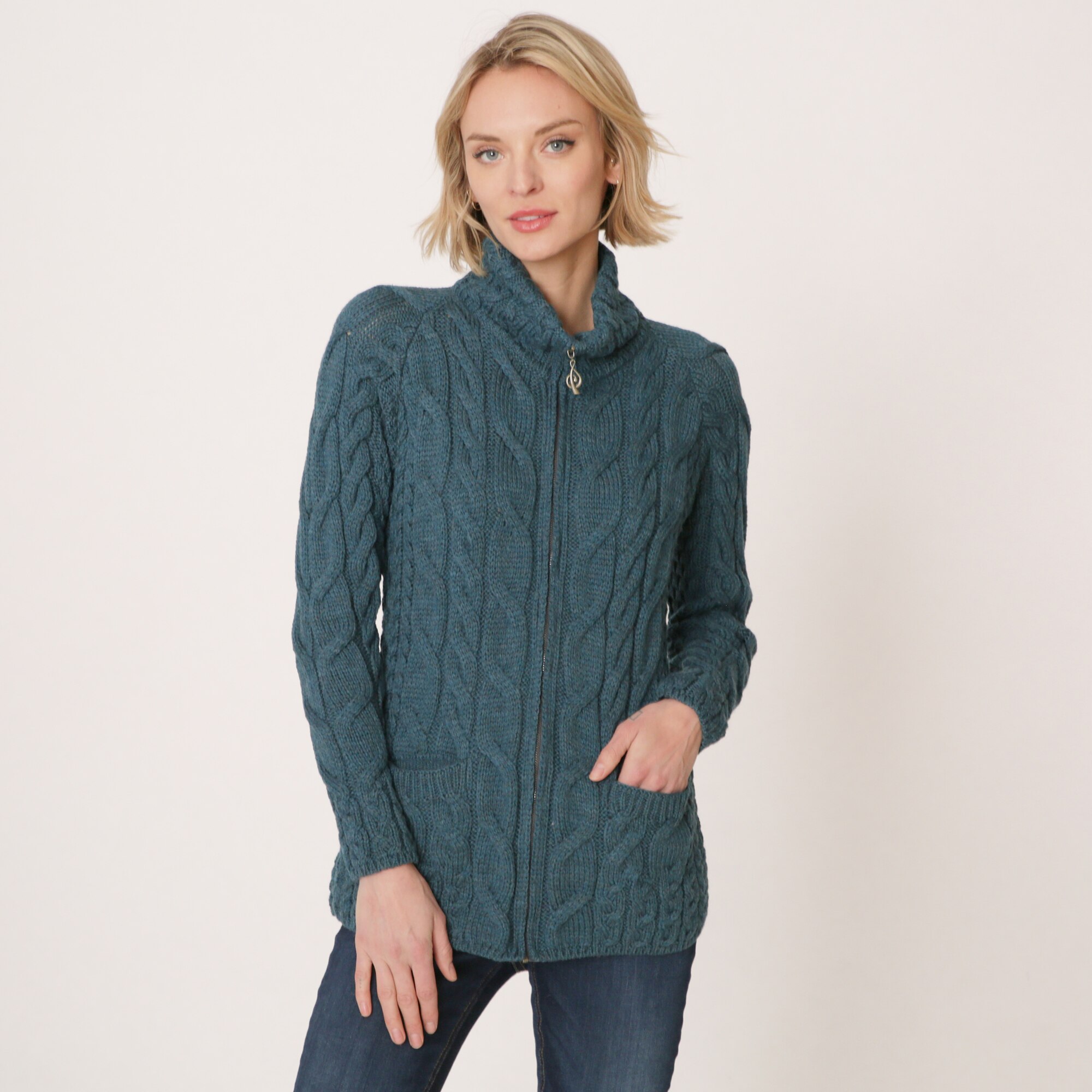 Clothing & Shoes - Tops - Sweaters & Cardigans - Cardigans - Aran ...