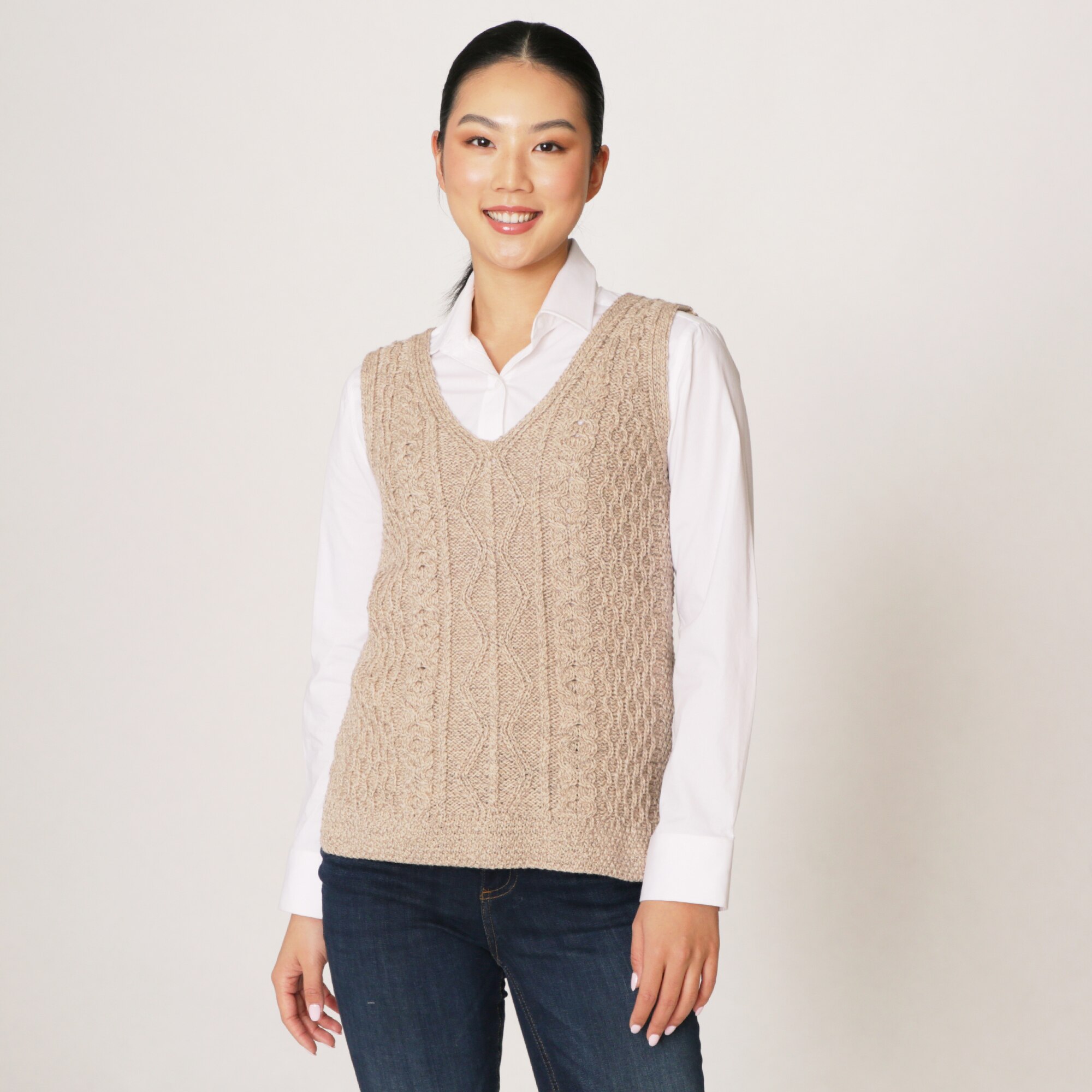 Aran Woollen Mills Merino V Neck Sweater Vest