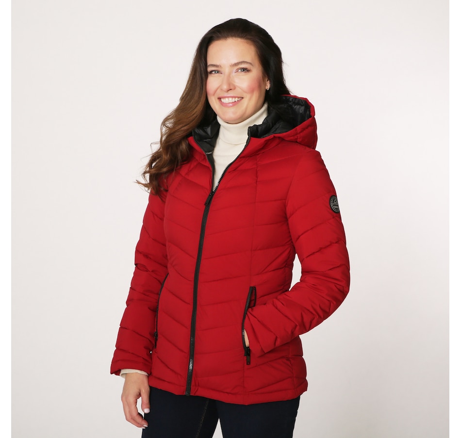 Clothing & Shoes - Jackets & Coats - Puffer Jackets - HFX Ladies Stretch  Mid-Length Puffer - Online Shopping for Canadians