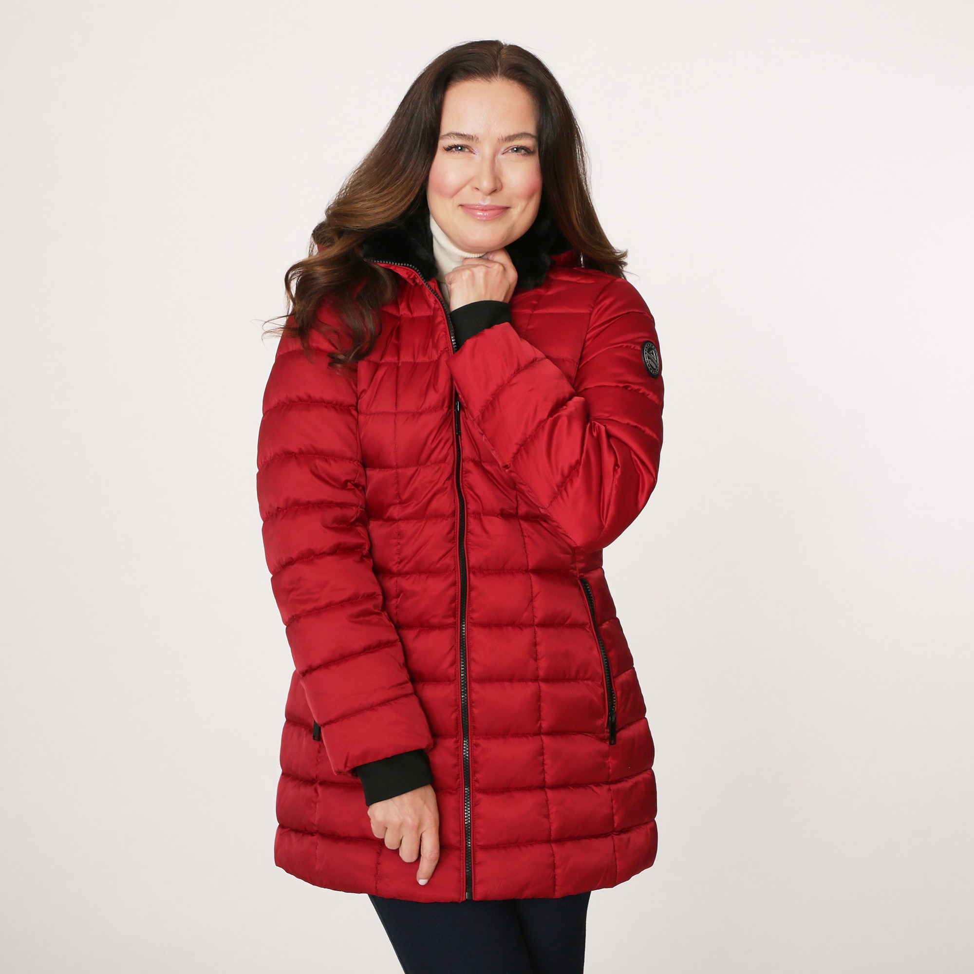 Hfx faux fur outlet hooded parka jacket