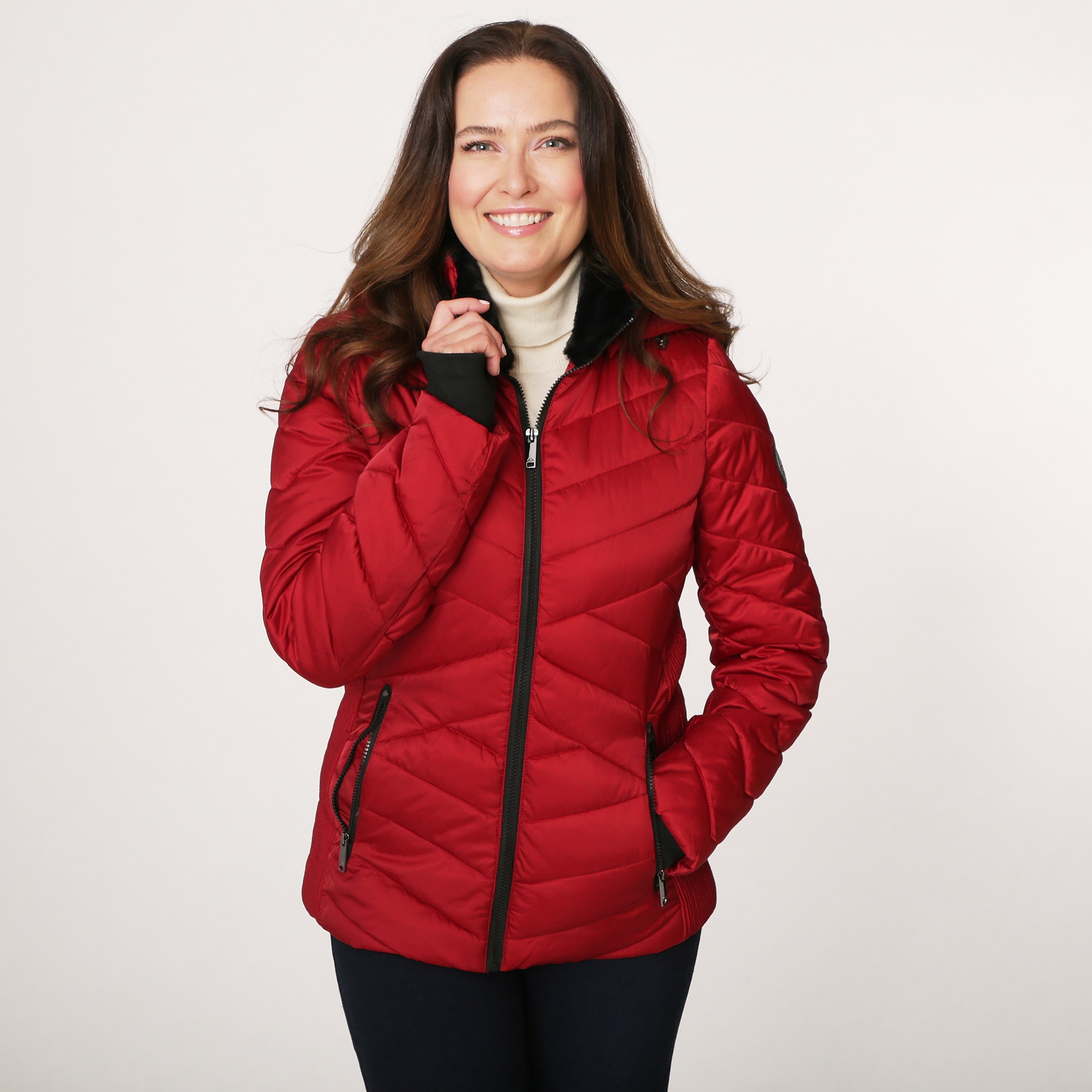 Maine Womens/Ladies Quilted Padded Reversible Coat | Discounts on great  Brands