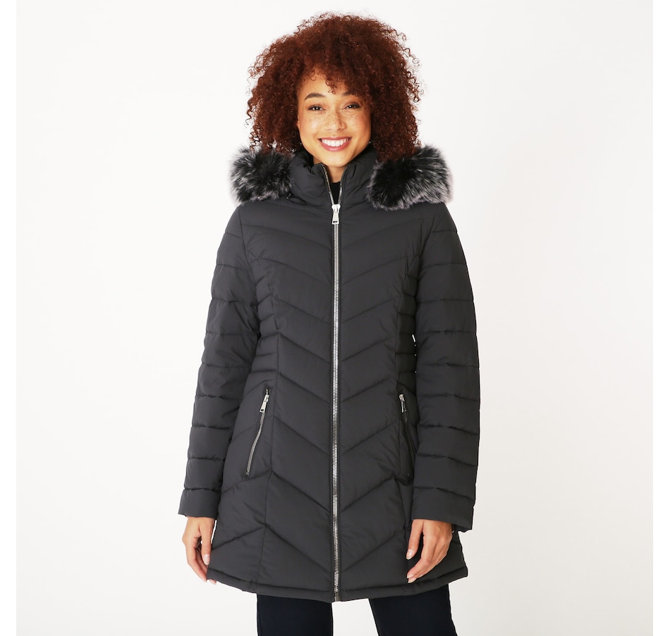 Image 229080_CHR.jpg, Product 229-080 / Price $99.33, Laundry by Shelli Segal Ladies' Puffer Jacket With Faux Fur Trim from Laundry by Shelli Segal on TSC.ca's Fashion department
