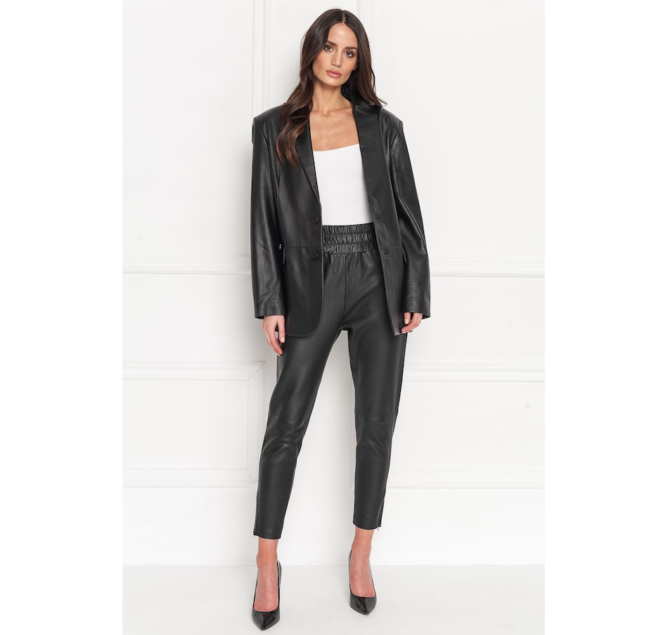 Image 229130_BLK.jpg, Product 229-130 / Price $495.00, LAMARQUE Nineta Pull On Leather Pant from LAMARQUE  on TSC.ca's Clothing & Shoes department