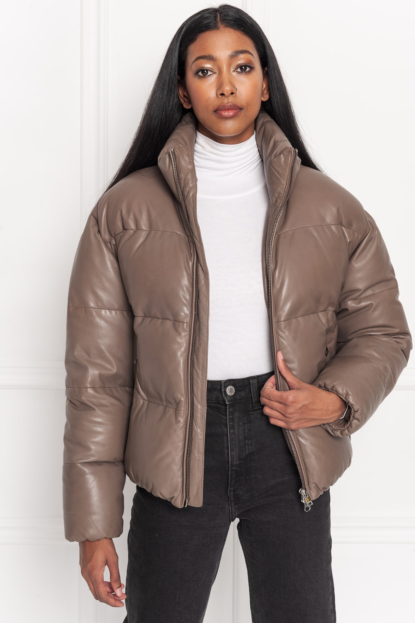 Leather Puffer Jackets Are Trending: Here Are 12 Styles To Shop