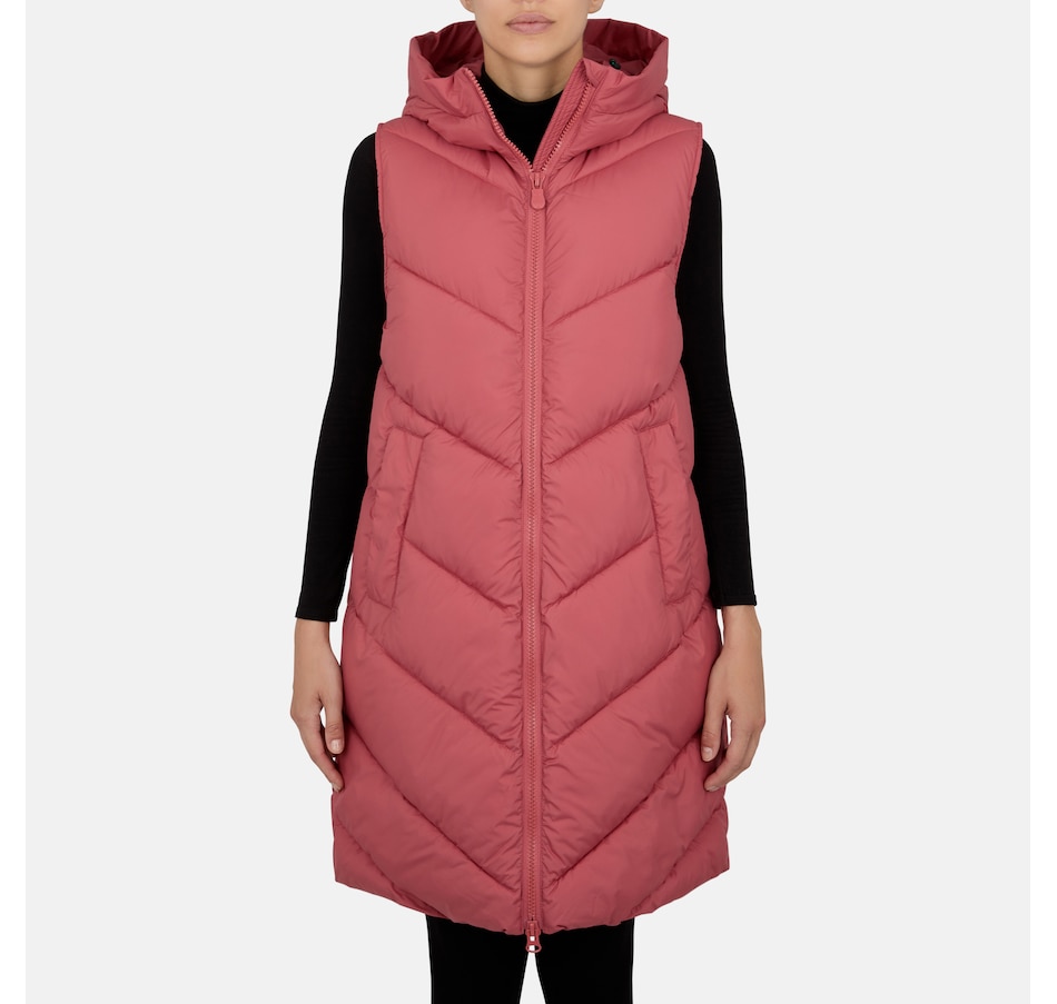 Image 229151_CLAPK.jpg, Product 229-151 / Price $139.33, Save the Duck Juliet Long Puffer Vest from Save The Duck on TSC.ca's Fashion department