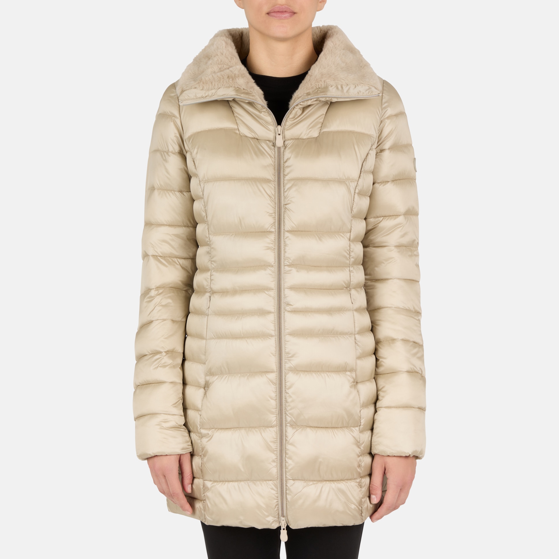 only caroline quilted long coat