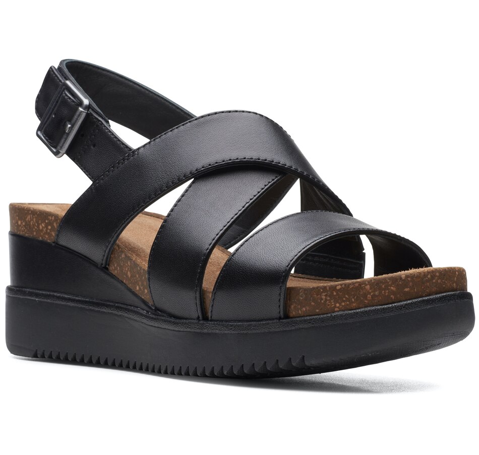 Image 229221_BKH.jpg, Product 229-221 / Price $59.33, Clarks Lizby Cross Sandal from Clarks Footwear on TSC.ca's Clothing & Shoes department