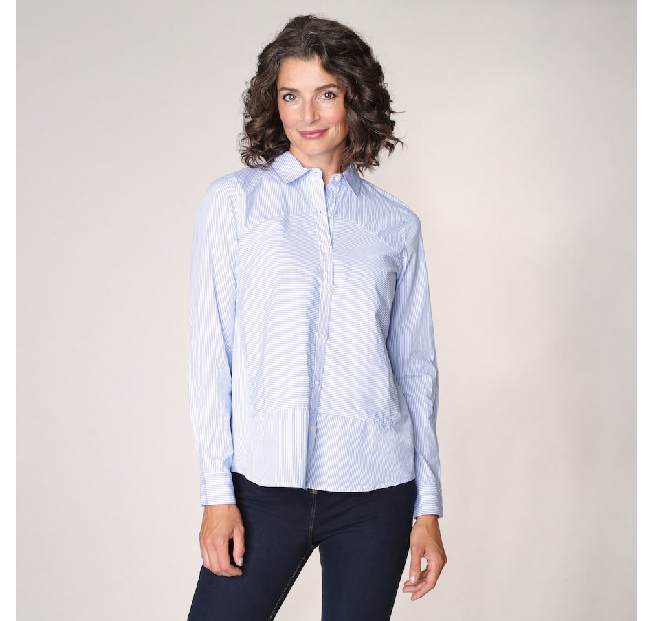 Clothing & Shoes - Tops - Shirts & Blouses - Bellina Button Front Shirt ...
