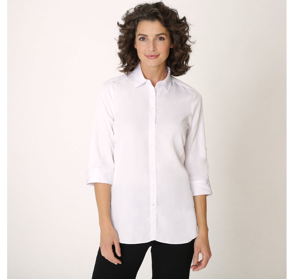 Clothing & Shoes - Tops - Shirts & Blouses - Bellina Button Front ...