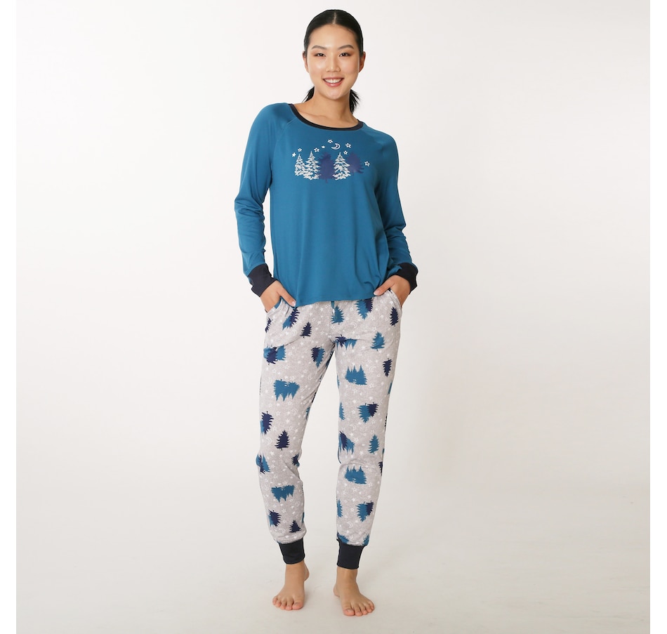 Image 229380_TEATS.jpg , Product 229-380 / Price $39.88 , Cuddl Duds Cozy Jersey PJ Set from Cuddl Duds  on TSC.ca's Clothing & Shoes department