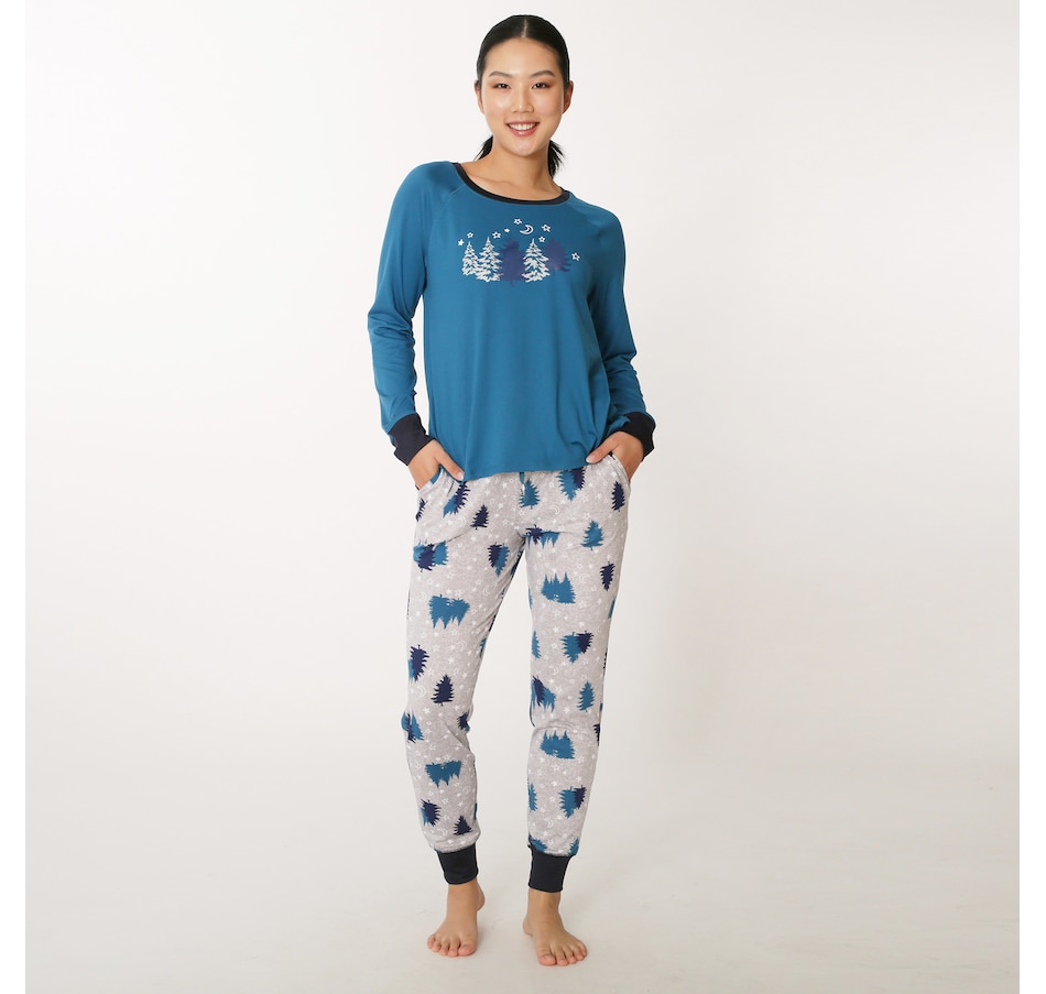Image 229380_TEATS.jpg , Product 229-380 / Price $39.88 , Cuddl Duds Cozy Jersey PJ Set from Cuddl Duds on TSC.ca's Clothing & Shoes department