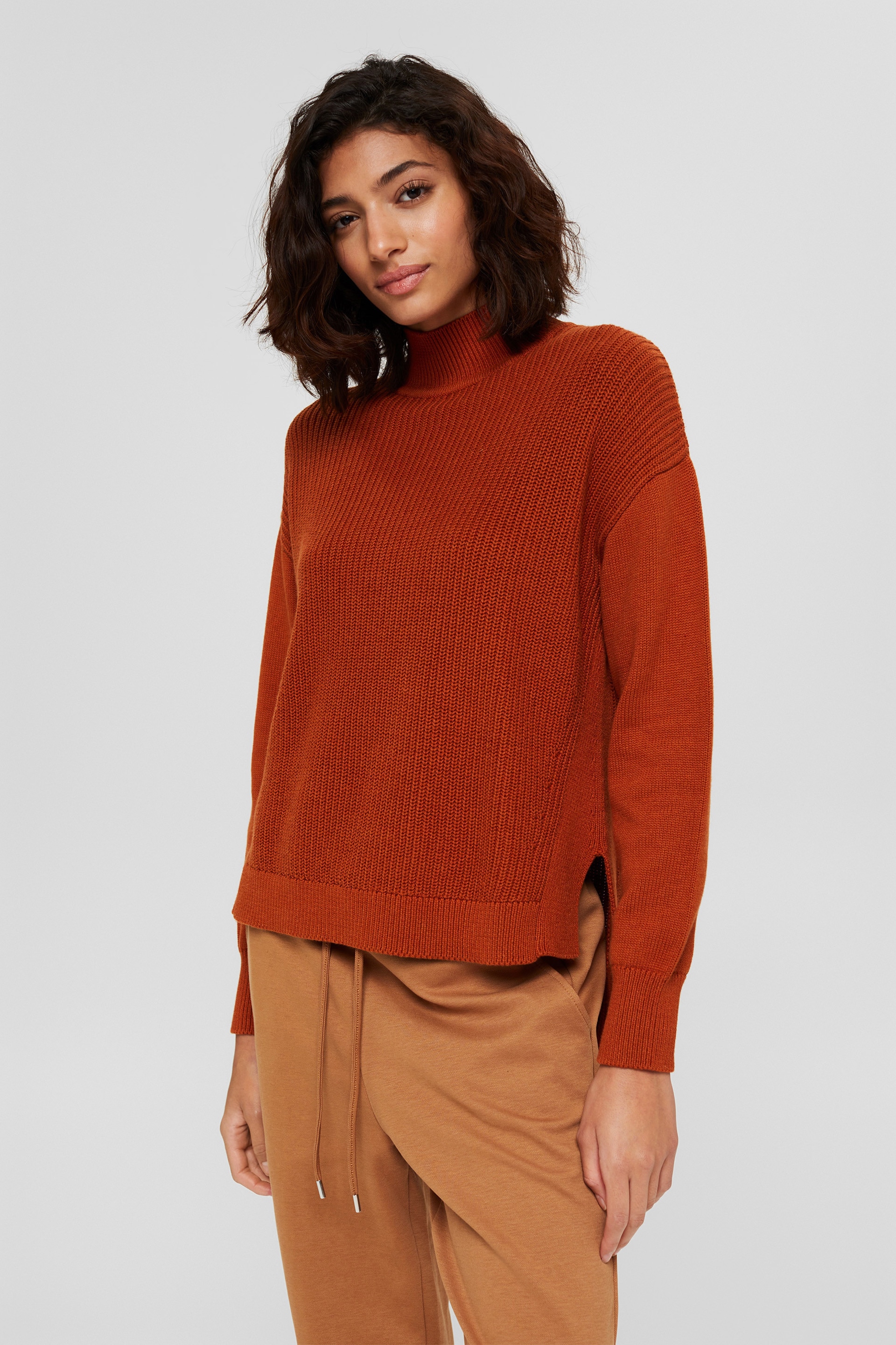 Esprit Cotton Mock Neck Sweater