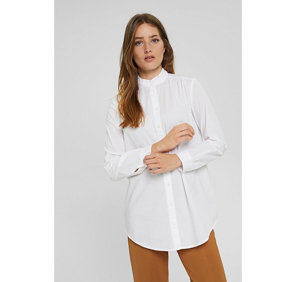 Image 229641_WHT.jpg, Product 229-641 / Price $29.33, Esprit Long Poplin Solid Blouse from Esprit on TSC.ca's Fashion department
