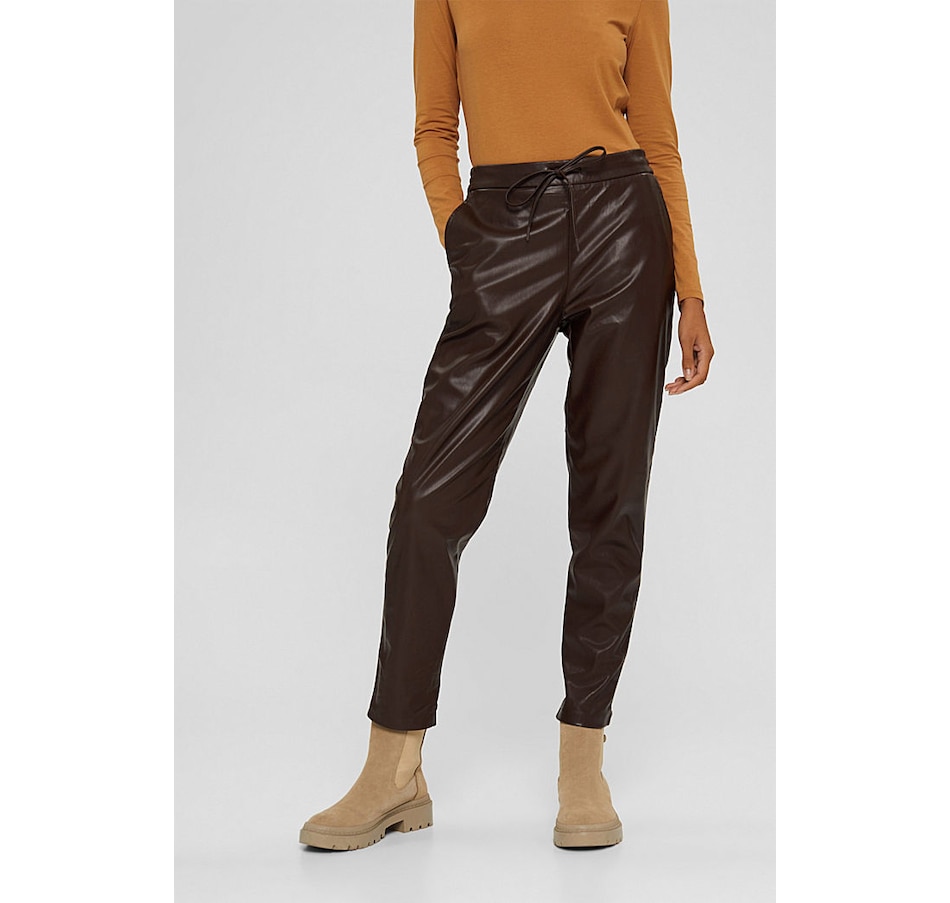 Clothing & Shoes - Bottoms - Pants - Esprit Faux Leather Jogger Pant ...