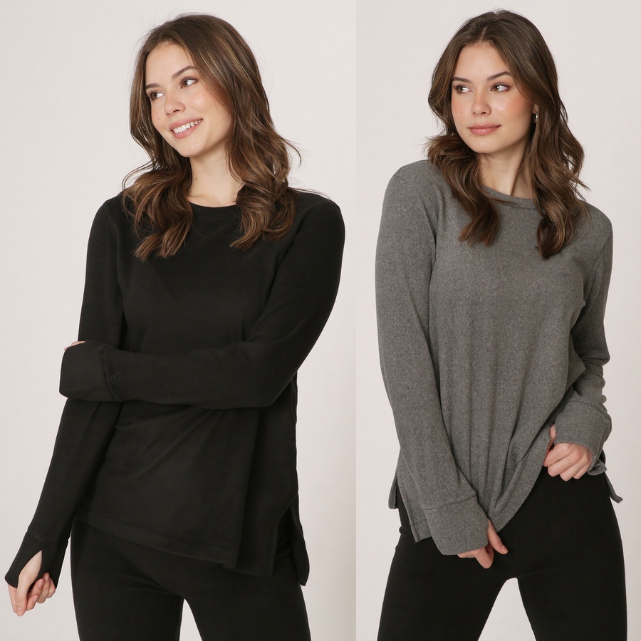 Image 229671_CAK.jpg, Product 229-671 / Price $29.33, Cuddl Duds Fleecewear With Stretch Crew Neck Tops 2-Pack from Cuddl Duds on TSC.ca's Fashion department