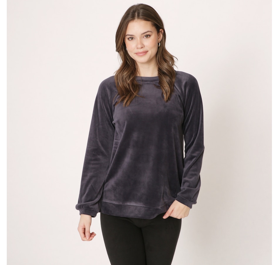 Cuddl Duds Double Plush Velour Pullover 