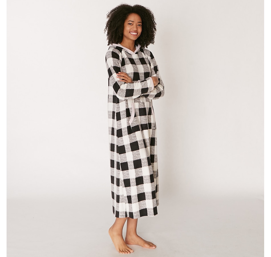 Clothing & Shoes - Pajamas & Loungewear - Cuddl Duds Fleecewear Stretch  Hooded Lounger with Pocket - Online Shopping for Canadians